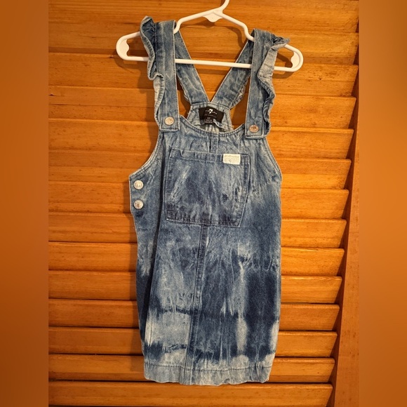 7for mankind denim overall dress 4t​​ - Picture 1 of 4